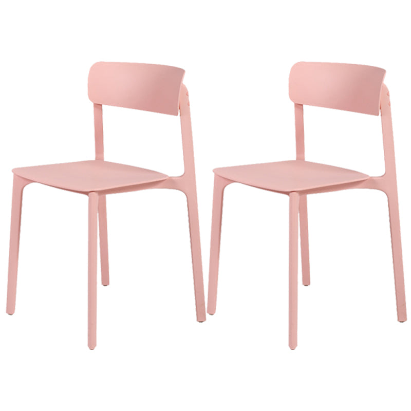 Modern Style Stackable Plastic Chair Open Back Dining Side Chair