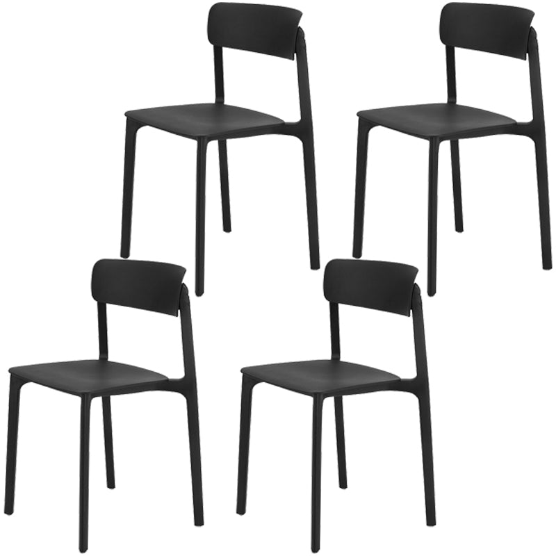 Modern Style Stackable Plastic Chair Open Back Dining Side Chair