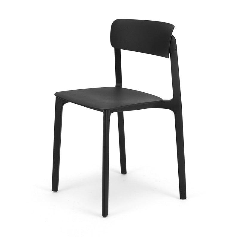 Modern Style Stackable Plastic Chair Open Back Dining Side Chair