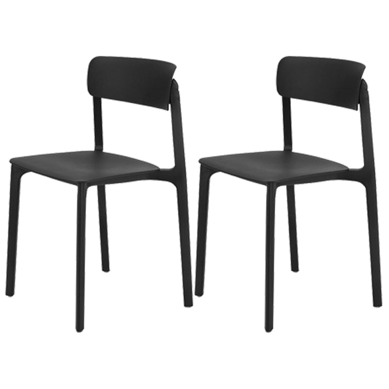 Modern Style Stackable Plastic Chair Open Back Dining Side Chair