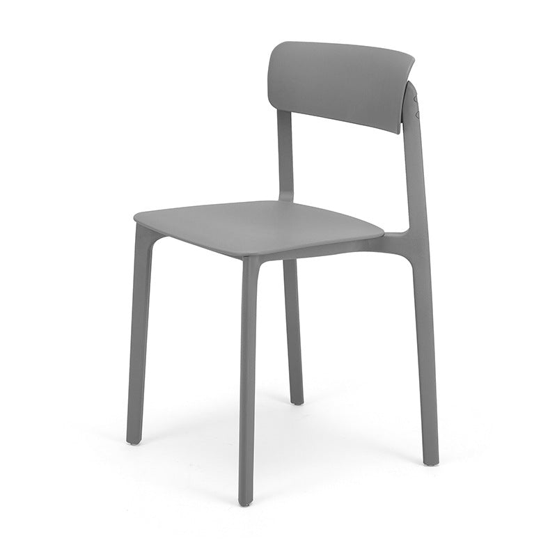 Modern Style Stackable Plastic Chair Open Back Dining Side Chair