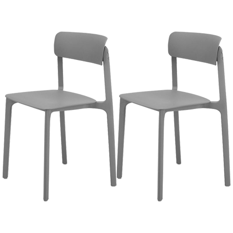 Modern Style Stackable Plastic Chair Open Back Dining Side Chair