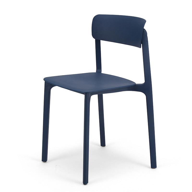 Modern Style Stackable Plastic Chair Open Back Dining Side Chair