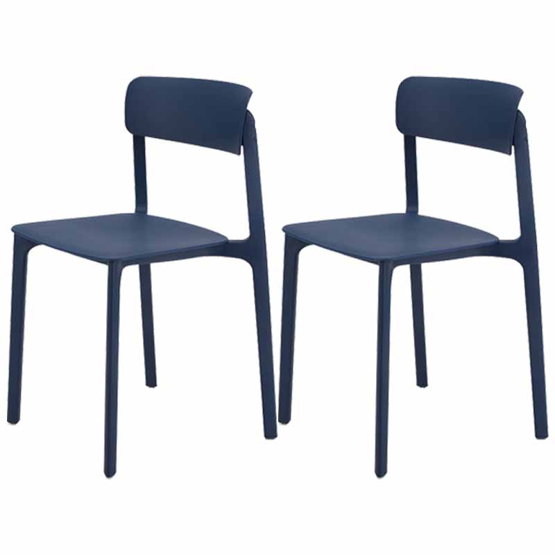 Modern Style Stackable Plastic Chair Open Back Dining Side Chair