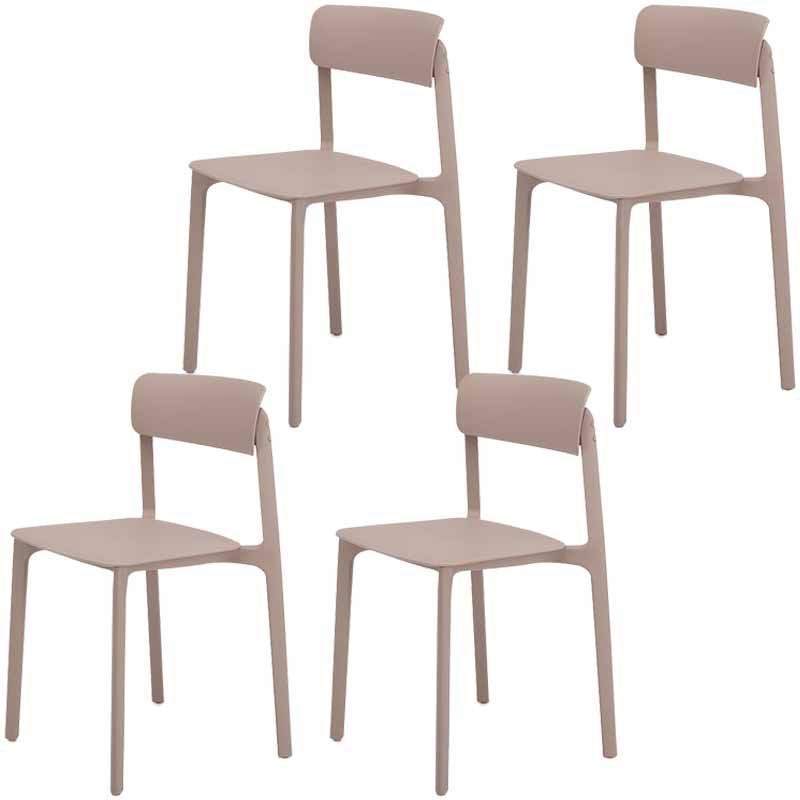 Modern Style Stackable Plastic Chair Open Back Dining Side Chair