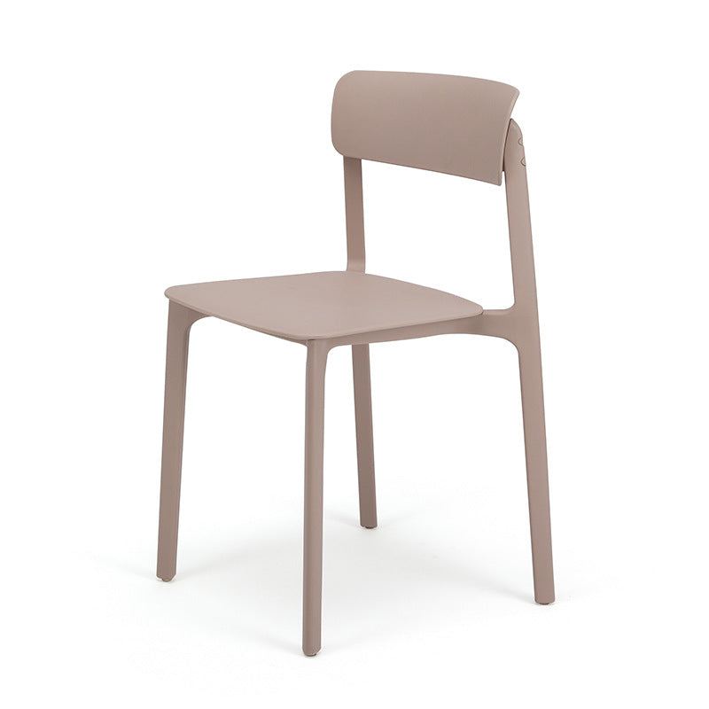 Modern Style Stackable Plastic Chair Open Back Dining Side Chair