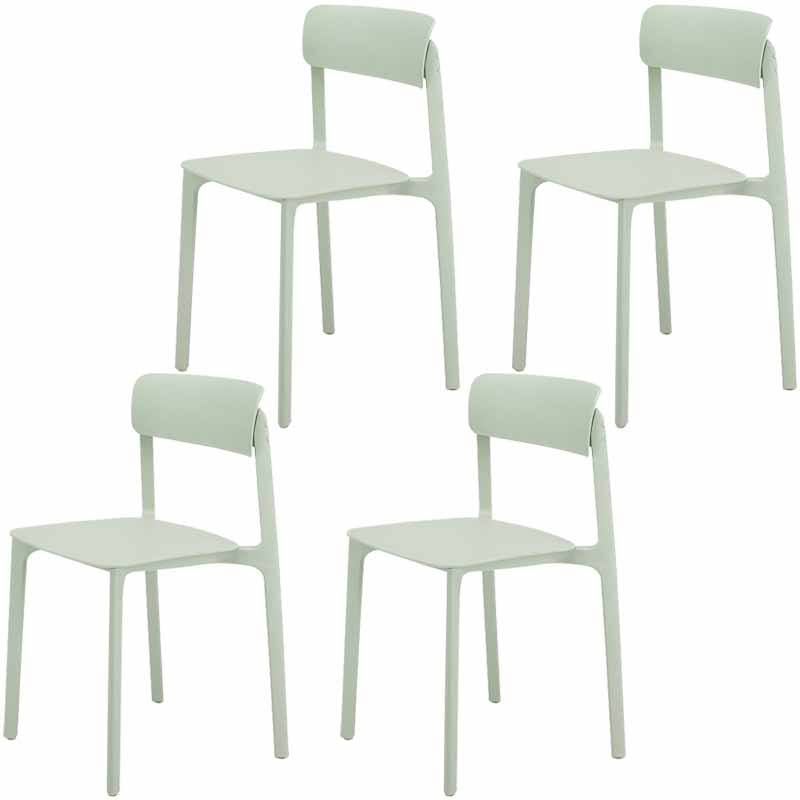 Modern Style Stackable Plastic Chair Open Back Dining Side Chair