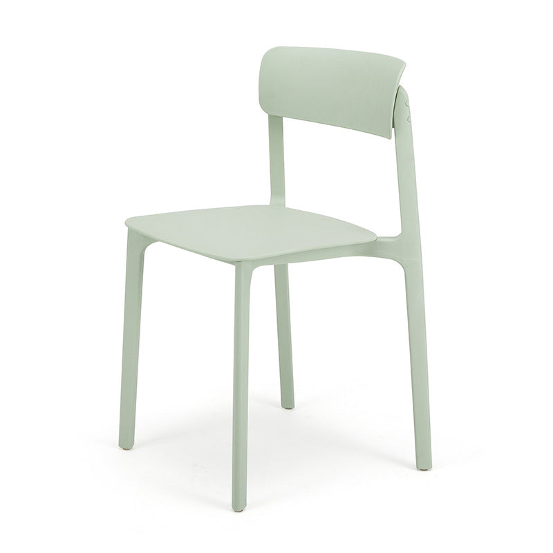 Modern Style Stackable Plastic Chair Open Back Dining Side Chair