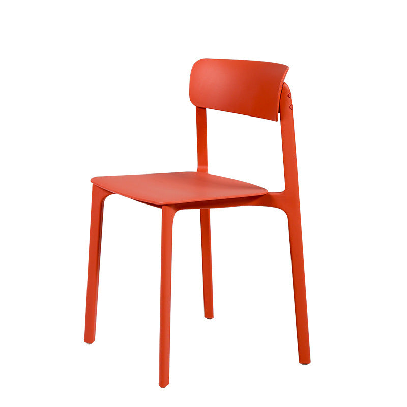 Modern Style Stackable Plastic Chair Open Back Dining Side Chair