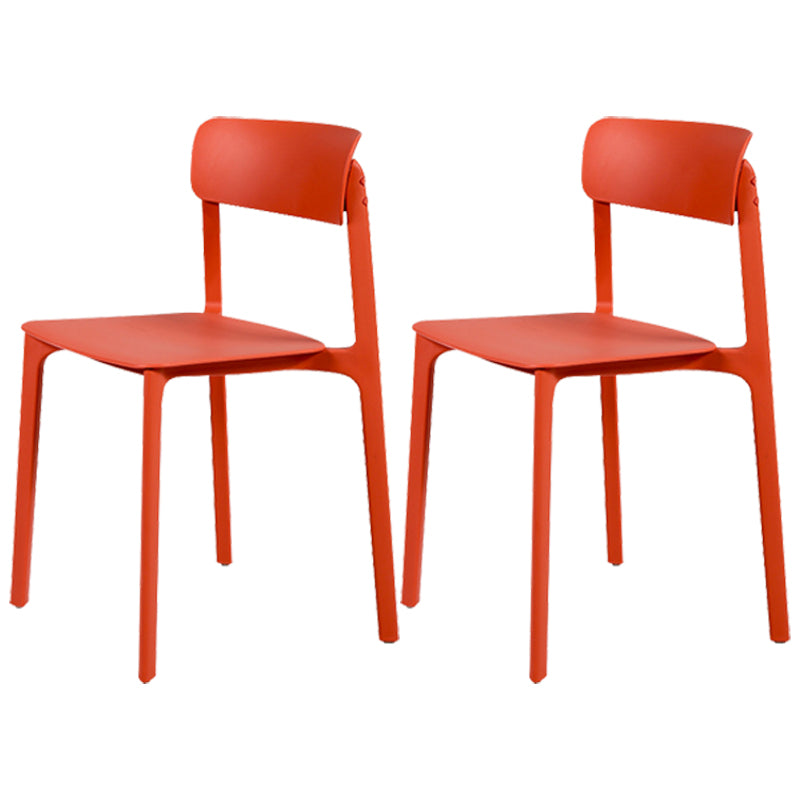 Modern Style Stackable Plastic Chair Open Back Dining Side Chair