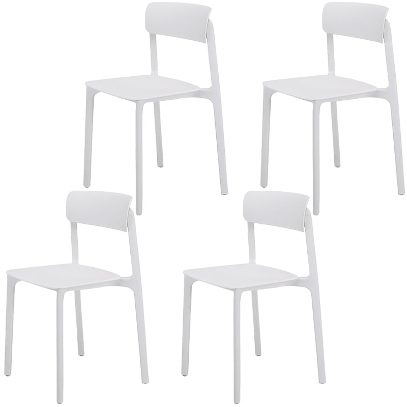 Modern Style Stackable Plastic Chair Open Back Dining Side Chair