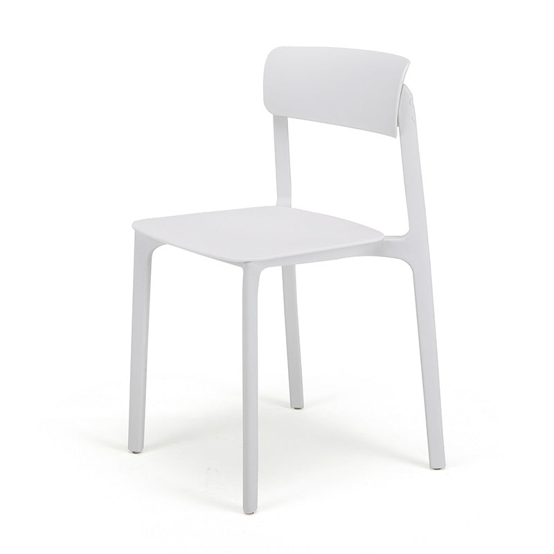 Modern Style Stackable Plastic Chair Open Back Dining Side Chair