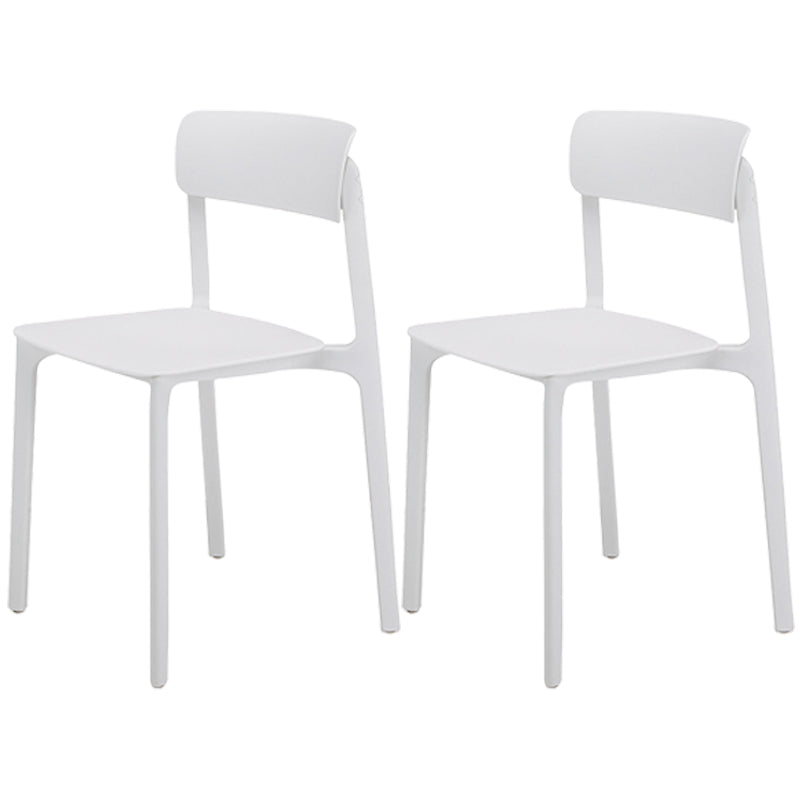 Modern Style Stackable Plastic Chair Open Back Dining Side Chair