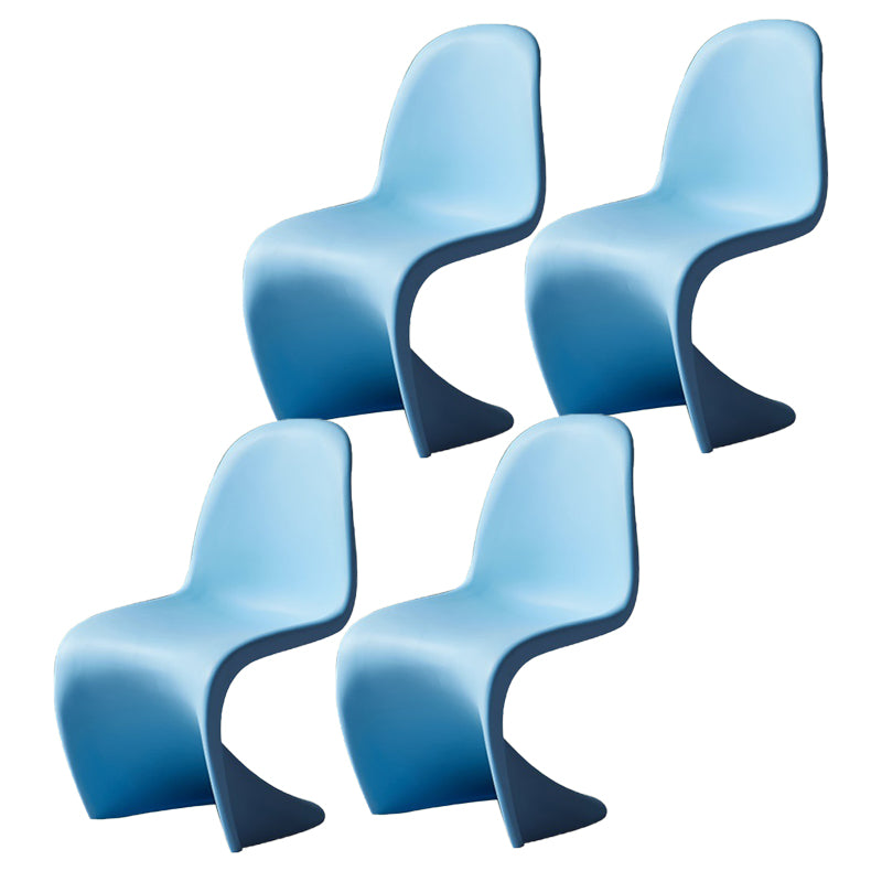 Nordic Style Armless Chair Plastic Home Side Chair for Dining Room