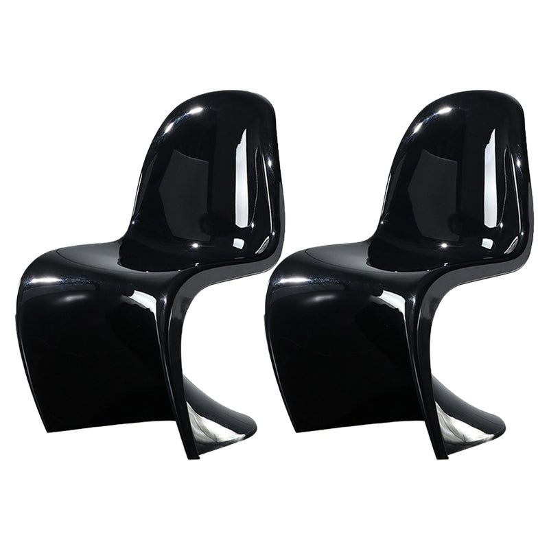 Nordic Style Armless Chair Plastic Home Side Chair for Dining Room