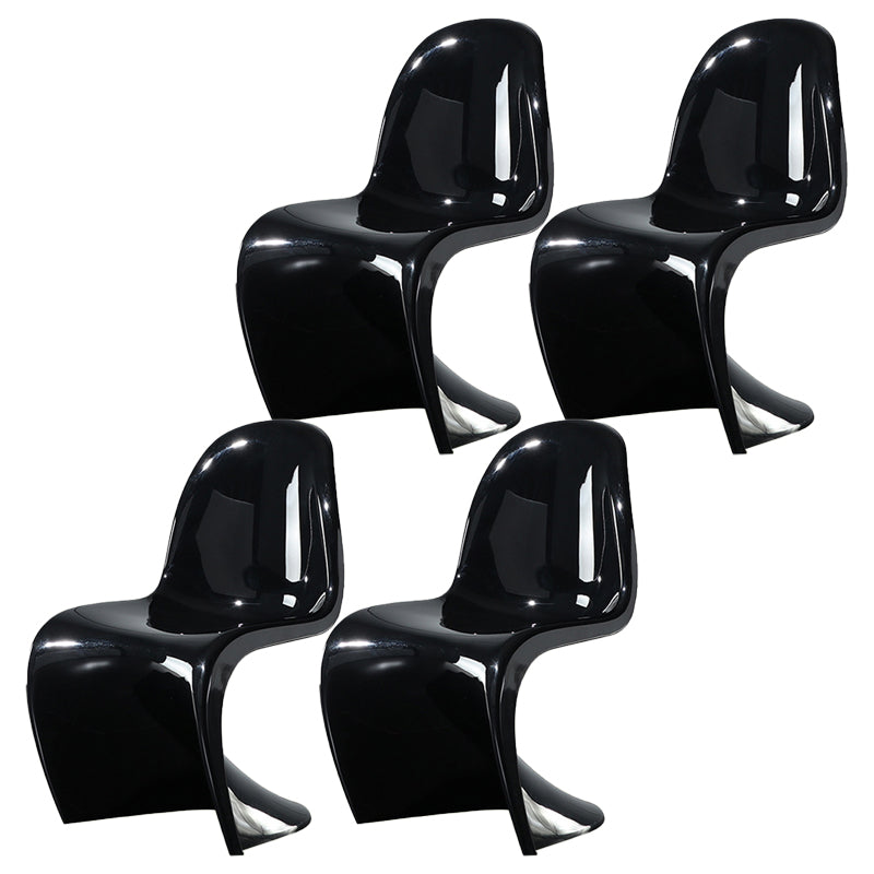 Nordic Style Armless Chair Plastic Home Side Chair for Dining Room