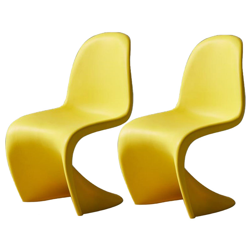 Nordic Style Armless Chair Plastic Home Side Chair for Dining Room