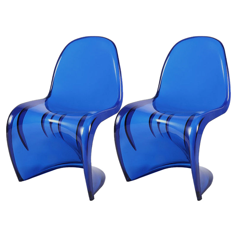 Nordic Style Armless Chair Plastic Home Side Chair for Dining Room