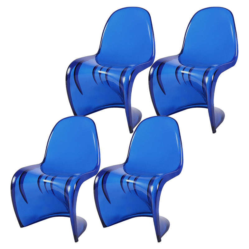 Nordic Style Armless Chair Plastic Home Side Chair for Dining Room