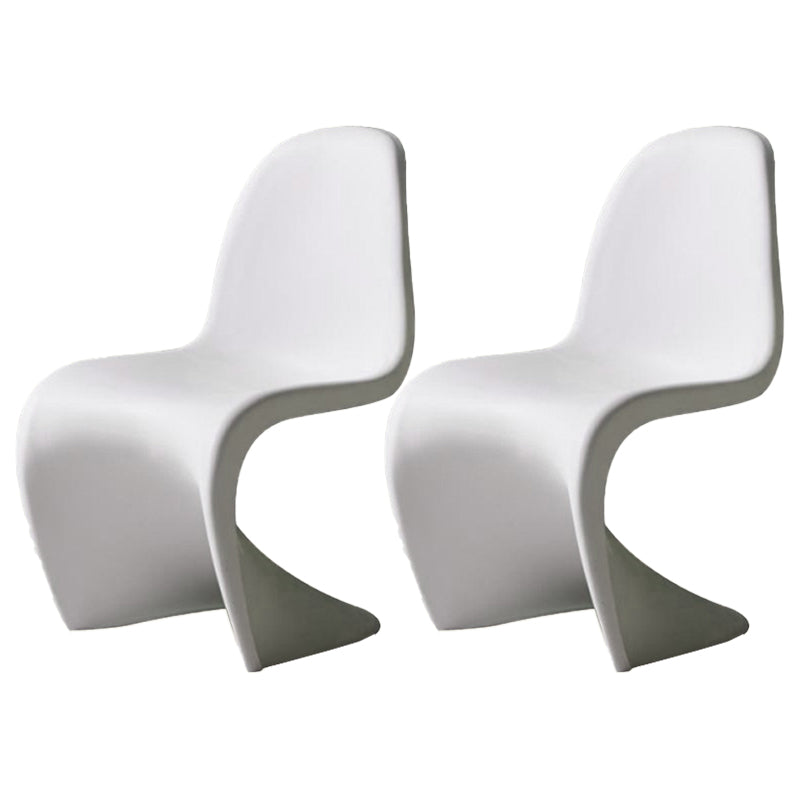 Nordic Style Armless Chair Plastic Home Side Chair for Dining Room