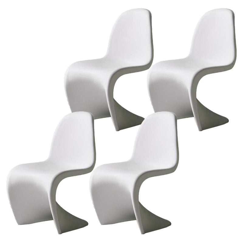 Nordic Style Armless Chair Plastic Home Side Chair for Dining Room