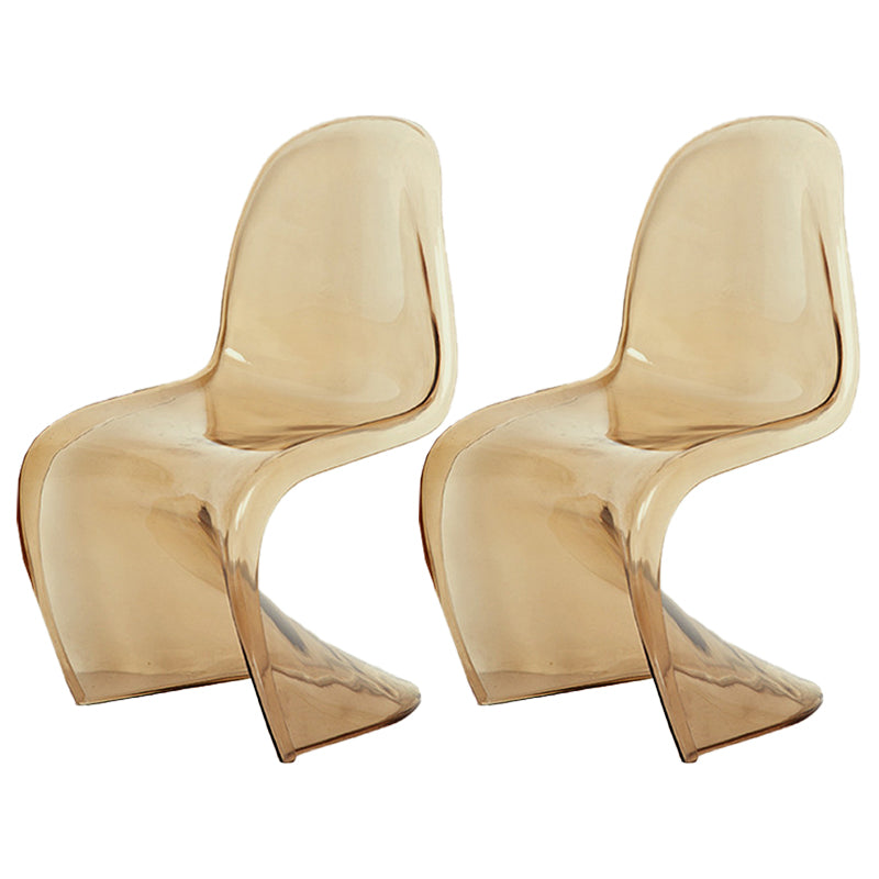 Nordic Style Armless Chair Plastic Home Side Chair for Dining Room