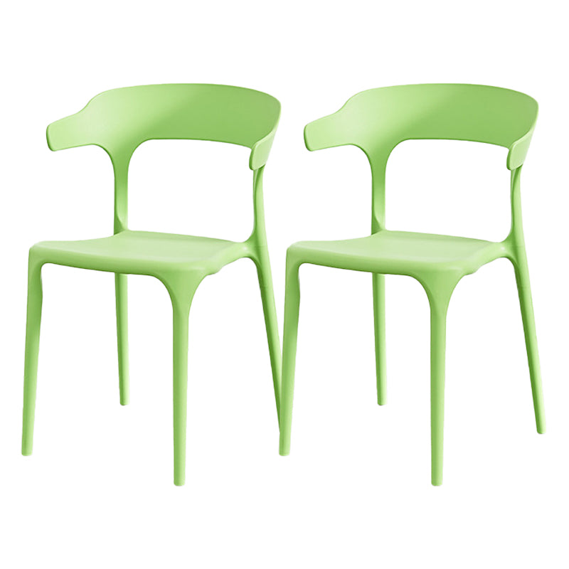 Nordic Style Arm Chair Plastic Stackable Chair for Dining Room