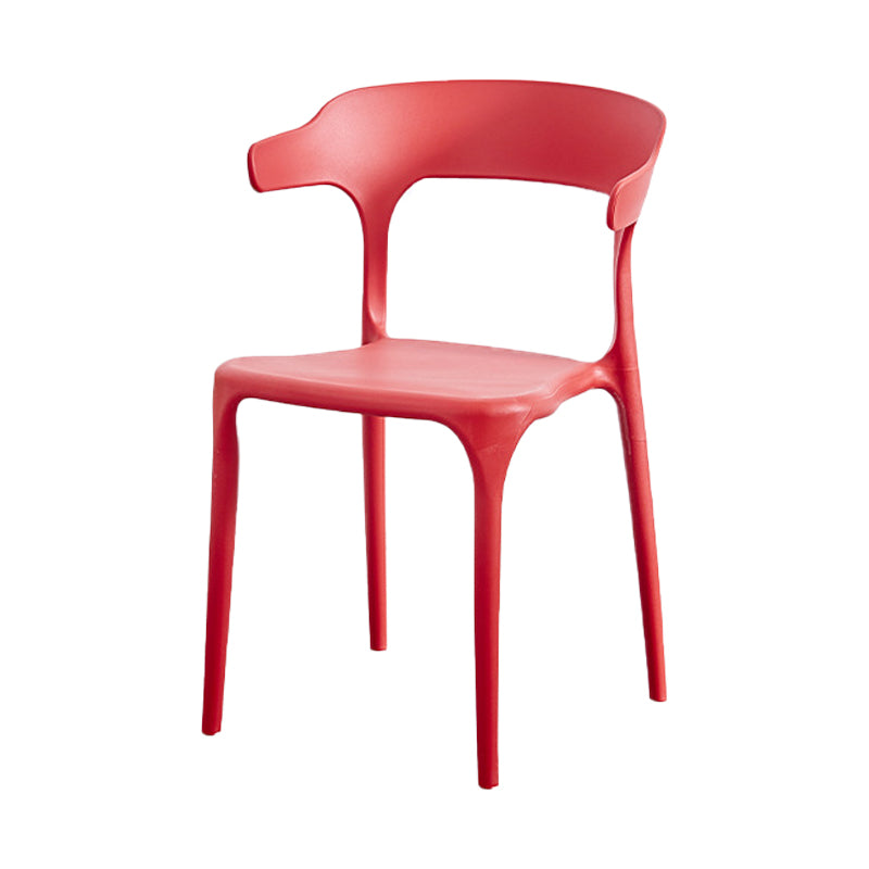 Nordic Style Arm Chair Plastic Stackable Chair for Dining Room