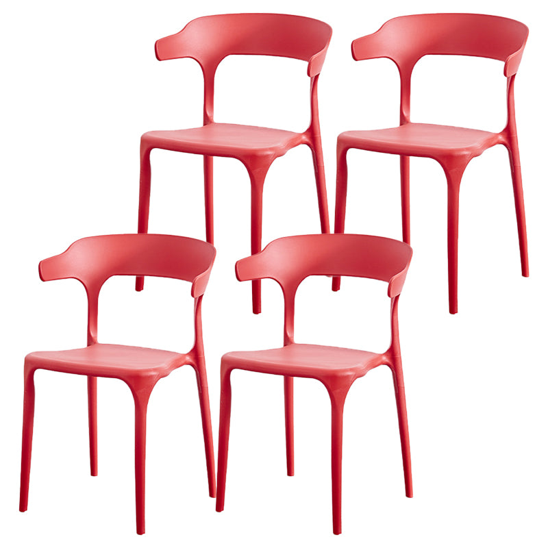 Nordic Style Arm Chair Plastic Stackable Chair for Dining Room