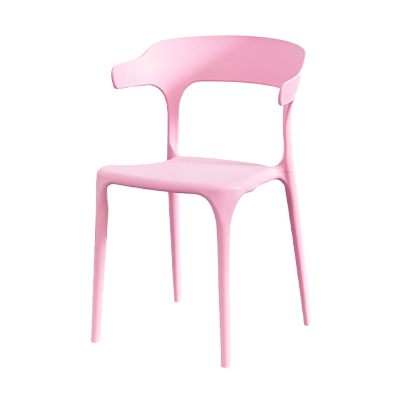 Nordic Style Arm Chair Plastic Stackable Chair for Dining Room