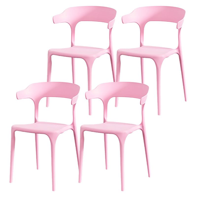 Nordic Style Arm Chair Plastic Stackable Chair for Dining Room