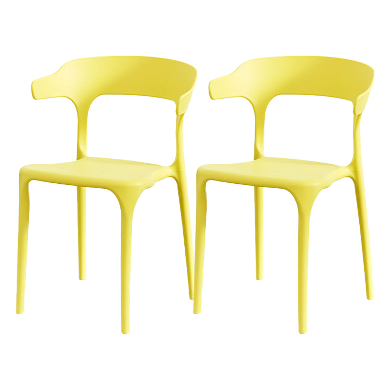 Nordic Style Arm Chair Plastic Stackable Chair for Dining Room