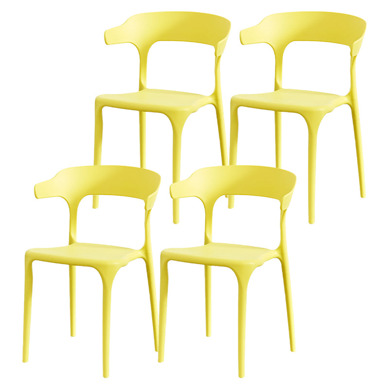 Nordic Style Arm Chair Plastic Stackable Chair for Dining Room