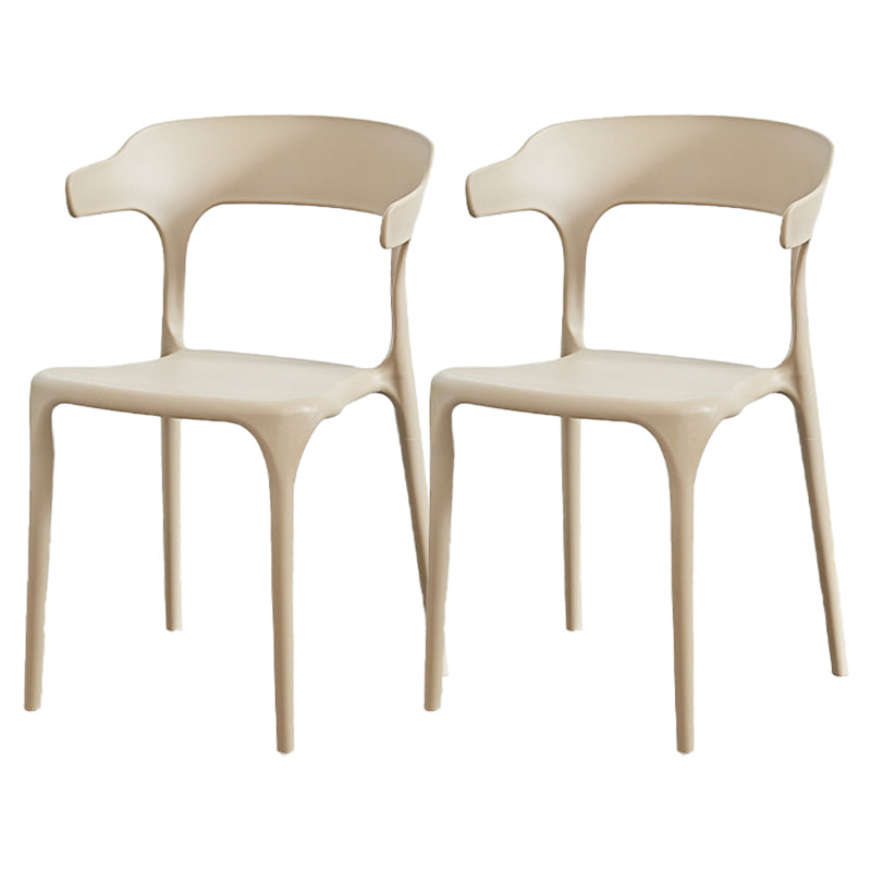 Nordic Style Arm Chair Plastic Stackable Chair for Dining Room