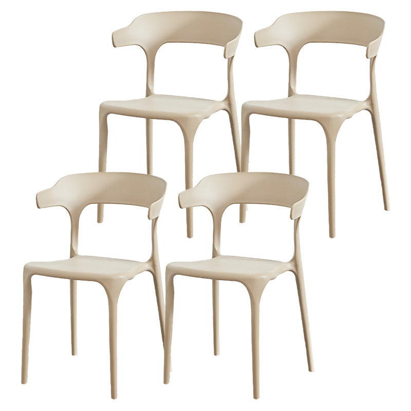 Nordic Style Arm Chair Plastic Stackable Chair for Dining Room