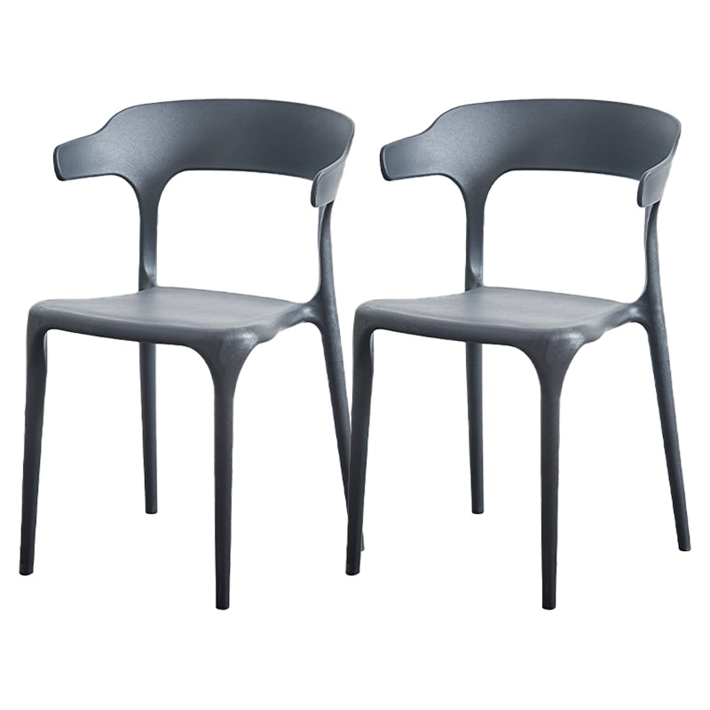 Nordic Style Arm Chair Plastic Stackable Chair for Dining Room