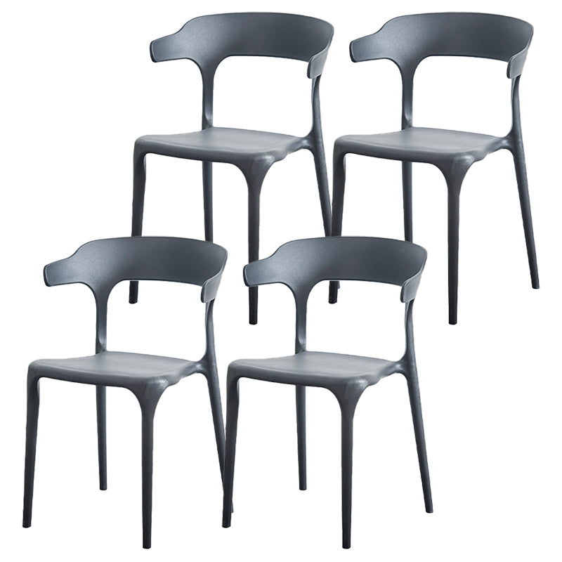 Nordic Style Arm Chair Plastic Stackable Chair for Dining Room