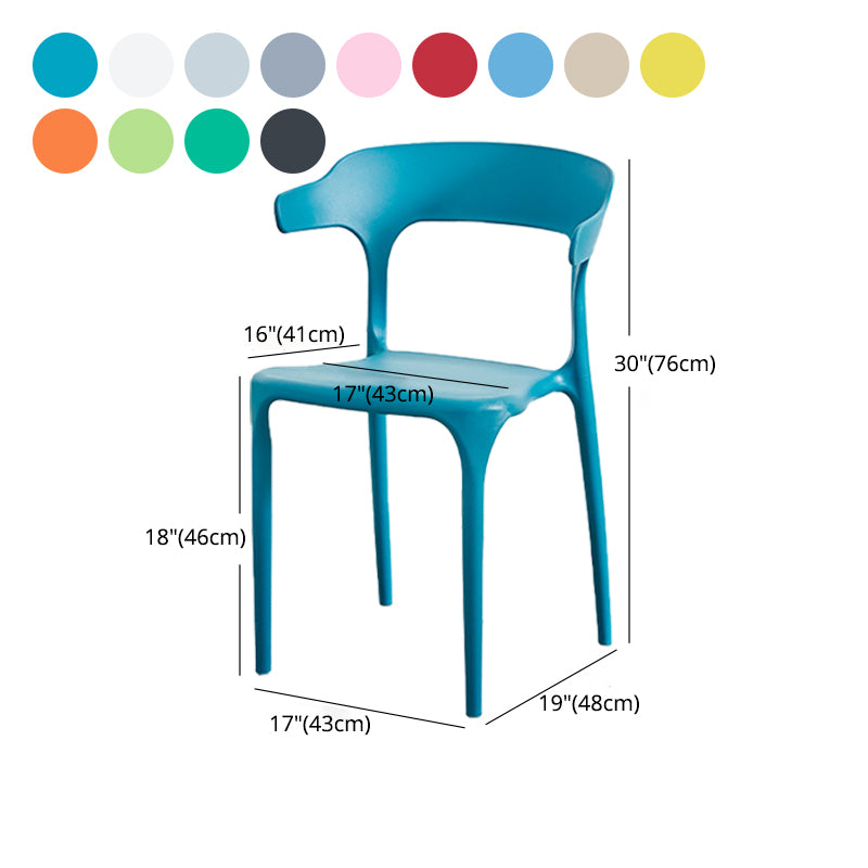 Nordic Style Arm Chair Plastic Stackable Chair for Dining Room