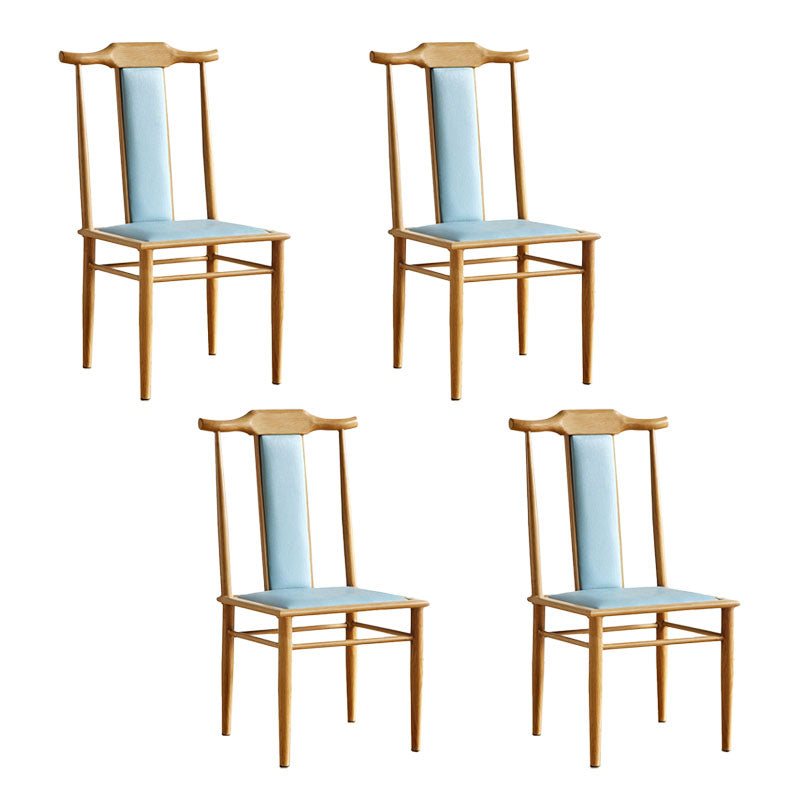 Traditional Style Dining Chair Armless Chairs with Wooden Legs for Kitchen