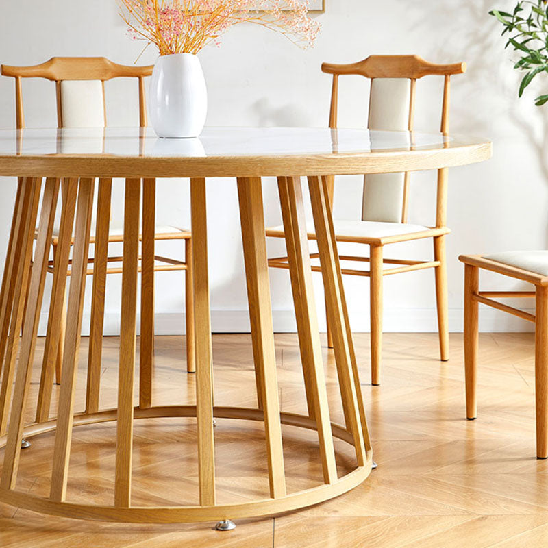 Traditional Style Dining Chair Armless Chairs with Wooden Legs for Kitchen