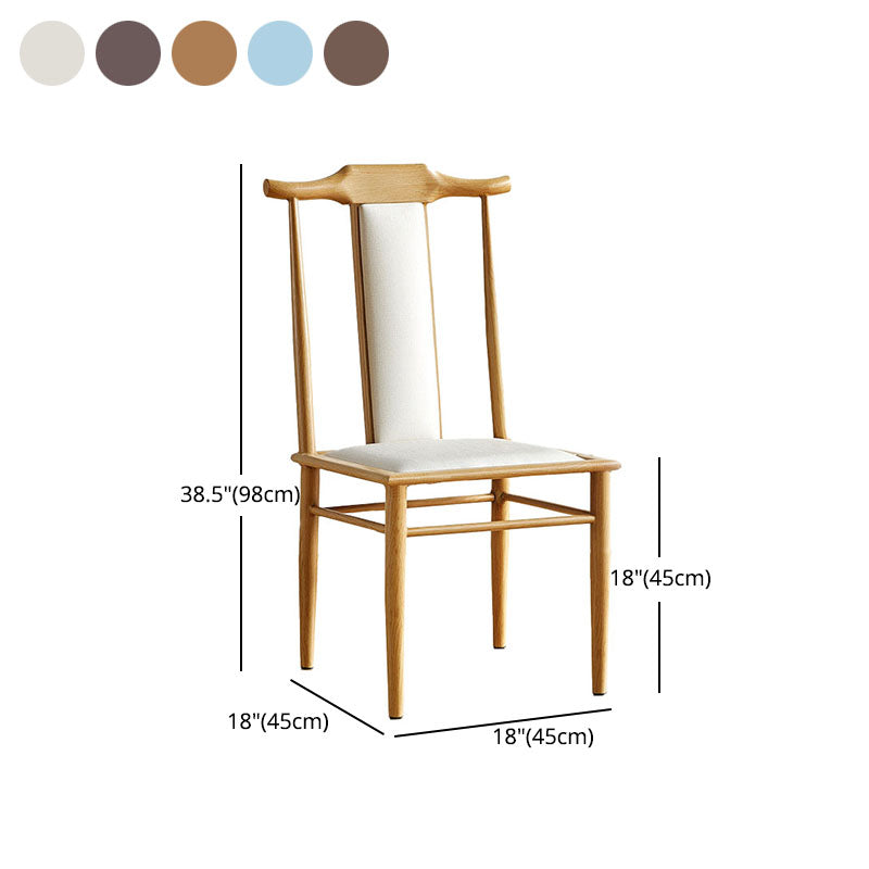 Traditional Style Dining Chair Armless Chairs with Wooden Legs for Kitchen