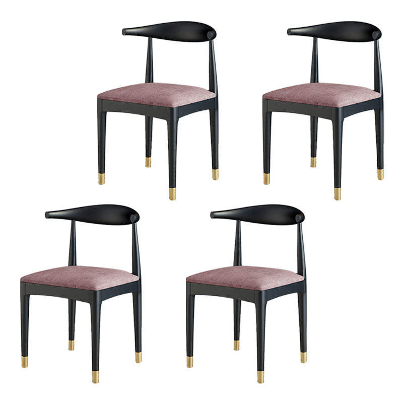 Industrial Style Open Back Side Chair Upholstered Side Chairs for Home