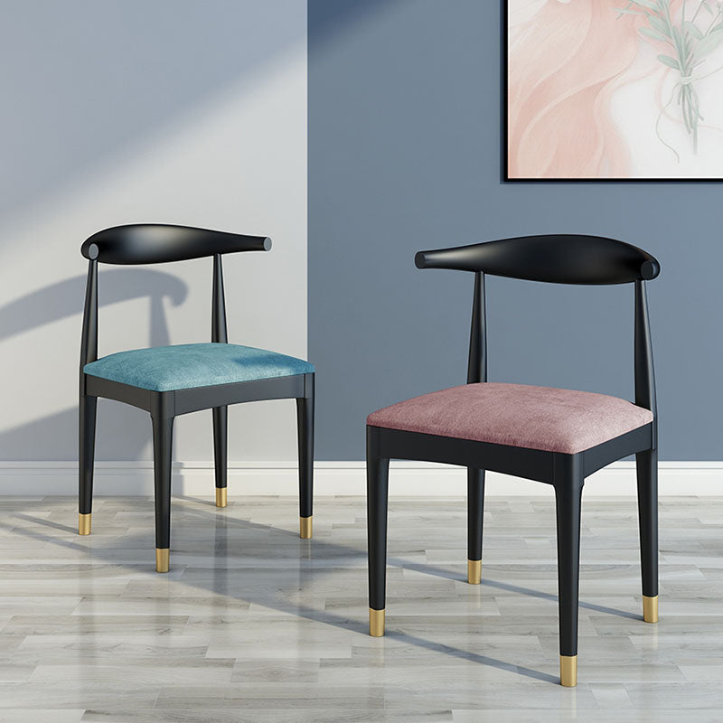 Industrial Style Open Back Side Chair Upholstered Side Chairs for Home