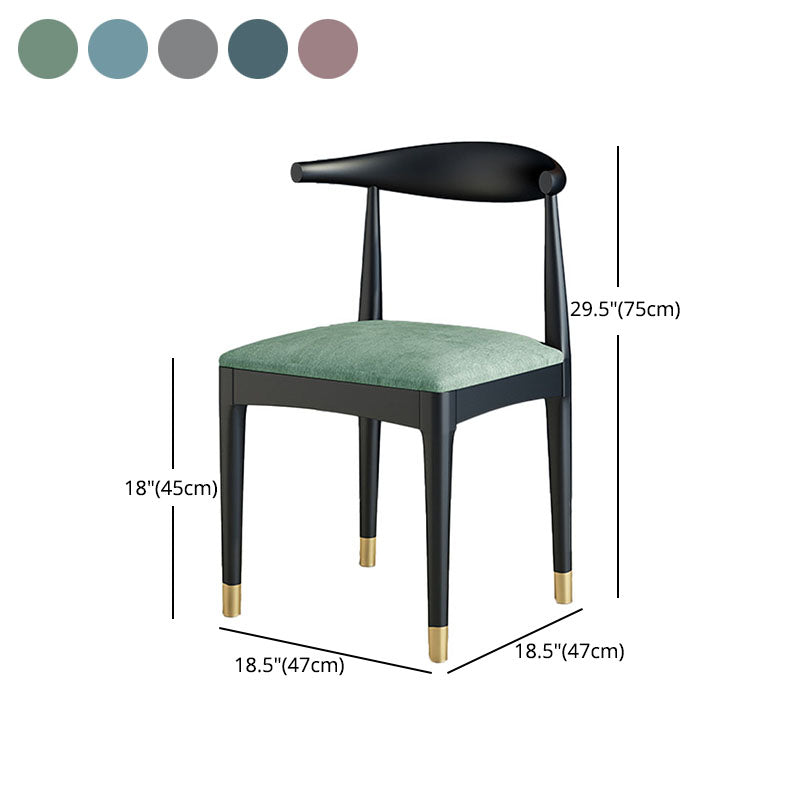 Industrial Style Open Back Side Chair Upholstered Side Chairs for Home