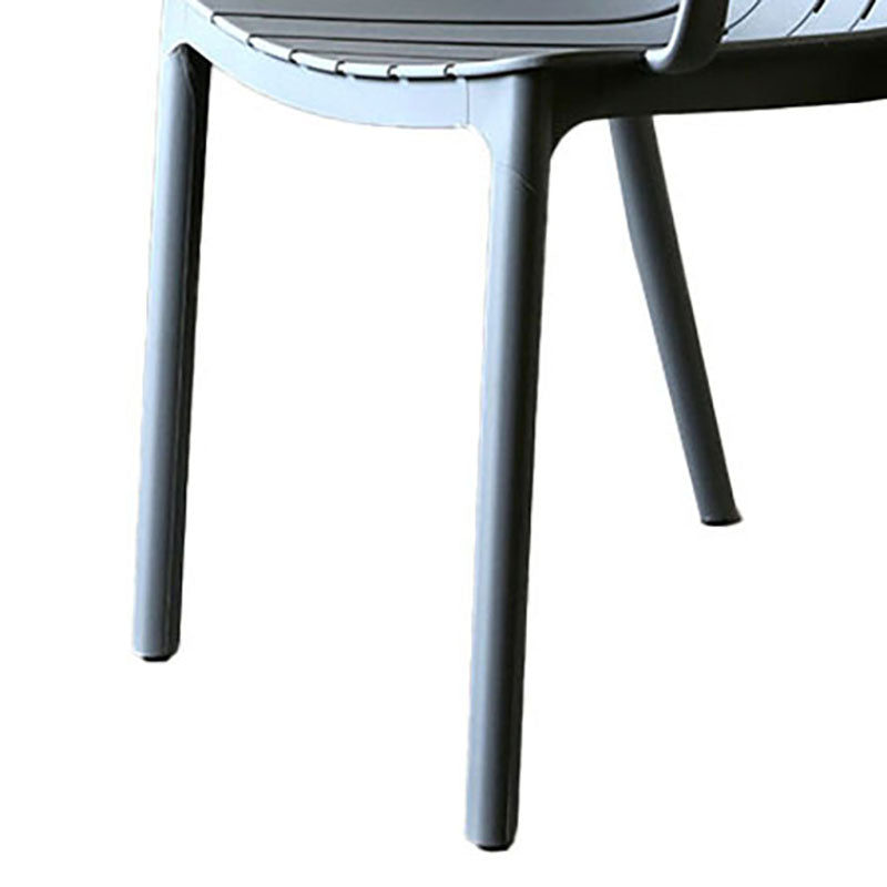 Contemporary Style Stackable Chairs Dining Arm Chairs with Plastic Legs