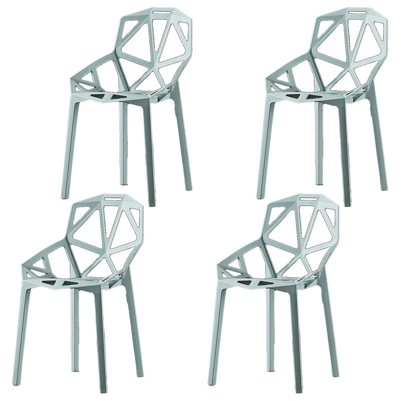 Contemporary Style Stackable Chairs Dining Plastic Arm Chairs for Kitchen