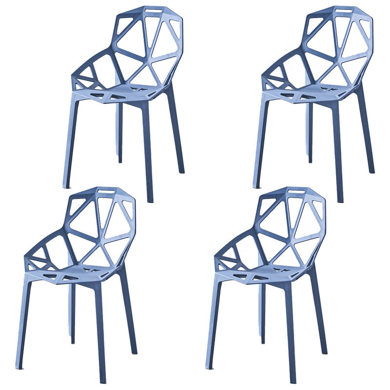 Contemporary Style Stackable Chairs Dining Plastic Arm Chairs for Kitchen