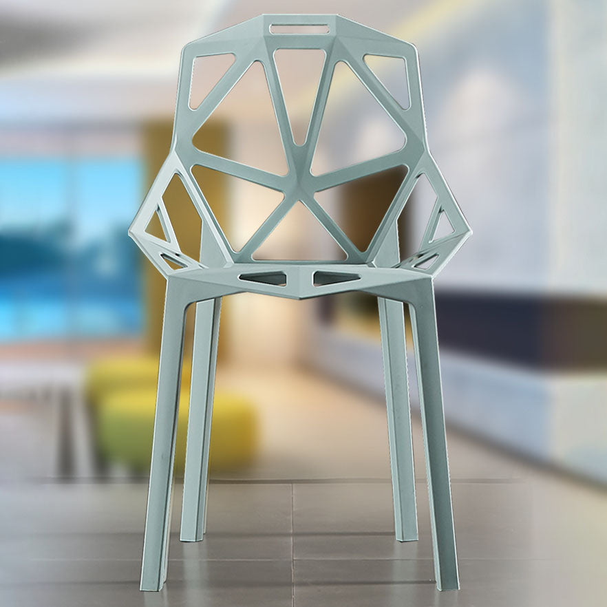 Contemporary Style Stackable Chairs Dining Plastic Arm Chairs for Kitchen