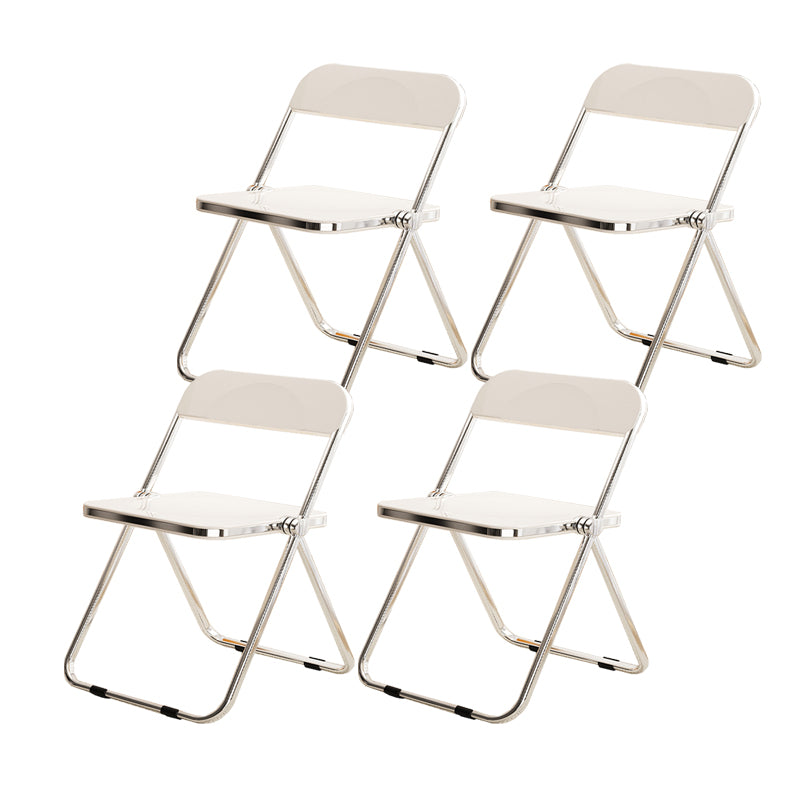 Industrial Style Folding Side Chair for Home Plastic Dining Armless Chair