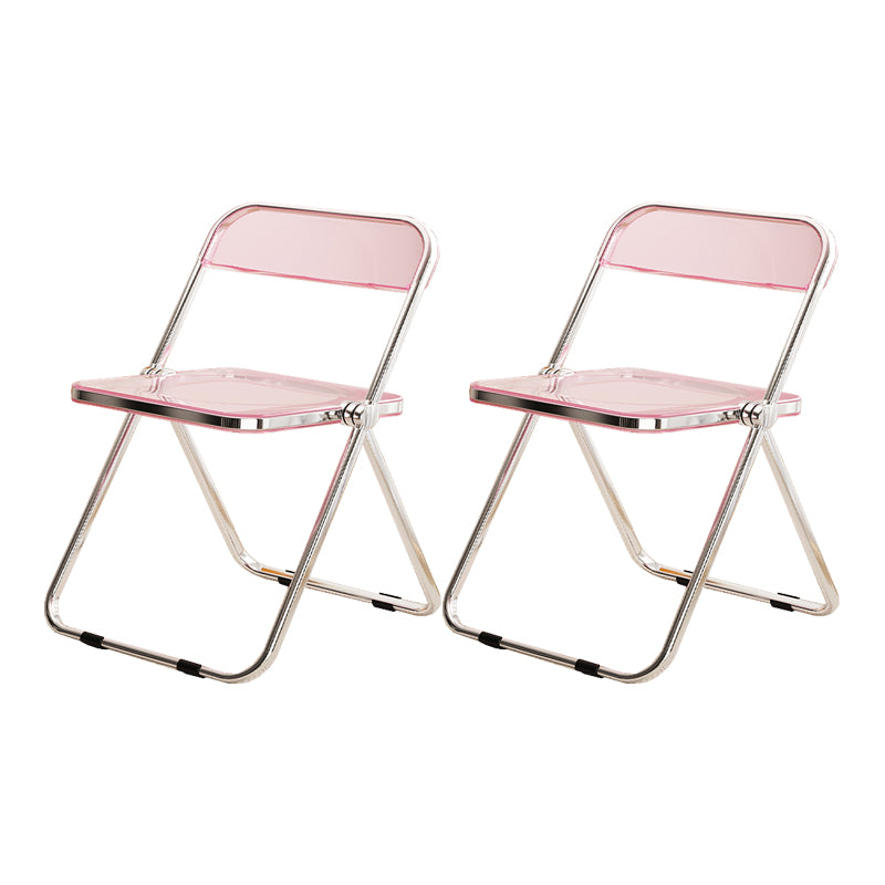 Industrial Style Folding Side Chair for Home Plastic Dining Armless Chair